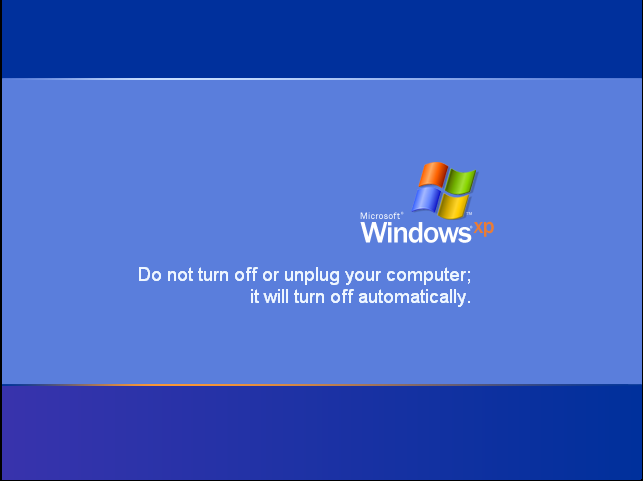 windows xp shut down sound