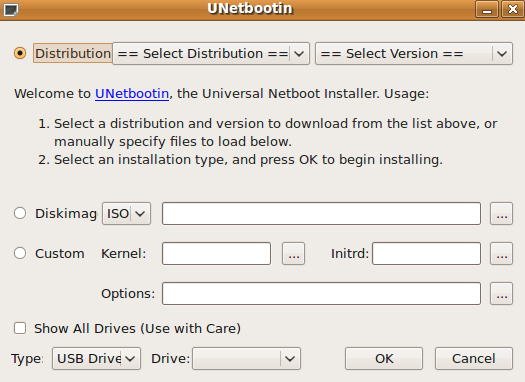 UNetbootin in Ubuntu