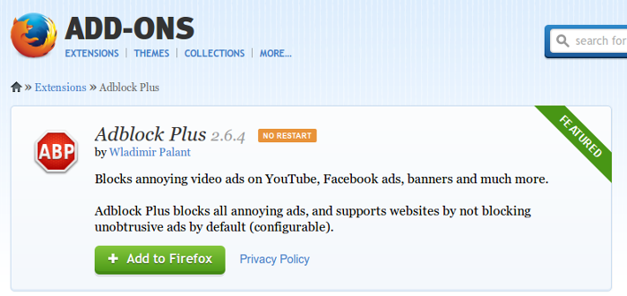 is adblock for mozilla firefox free