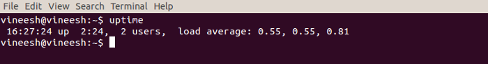 uptime-linux-command