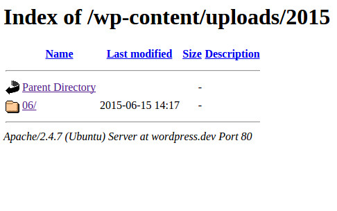 Disable Wordpress Directory Browsing