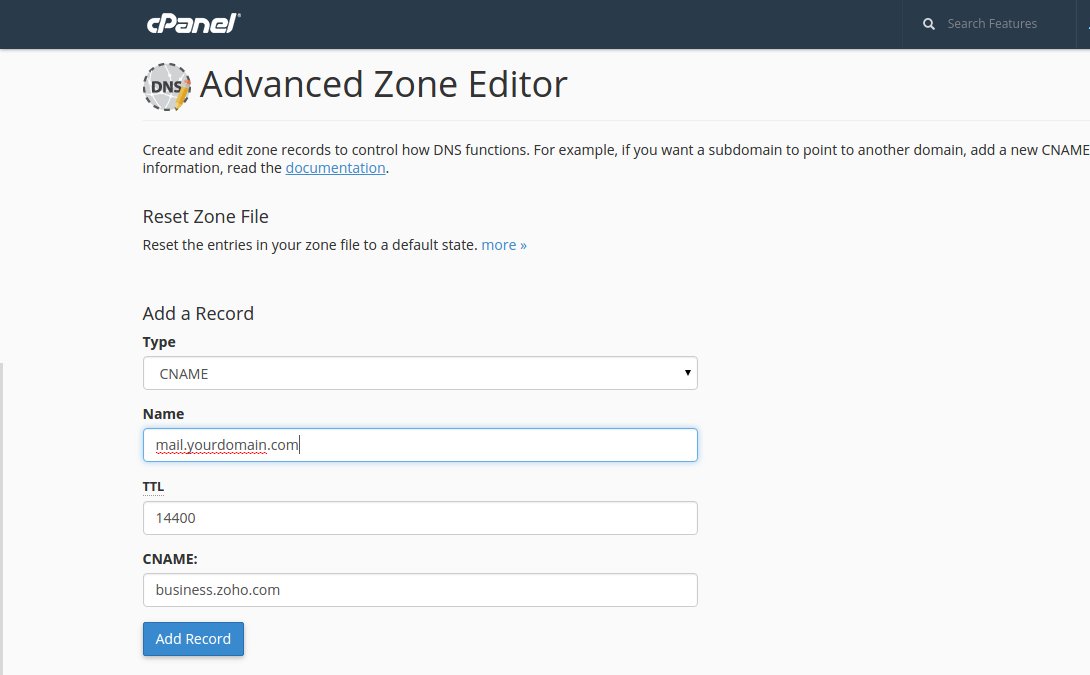 Add DNS Zone cPanel