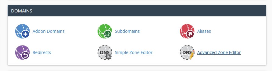 cPanel Advanced Zone Editor