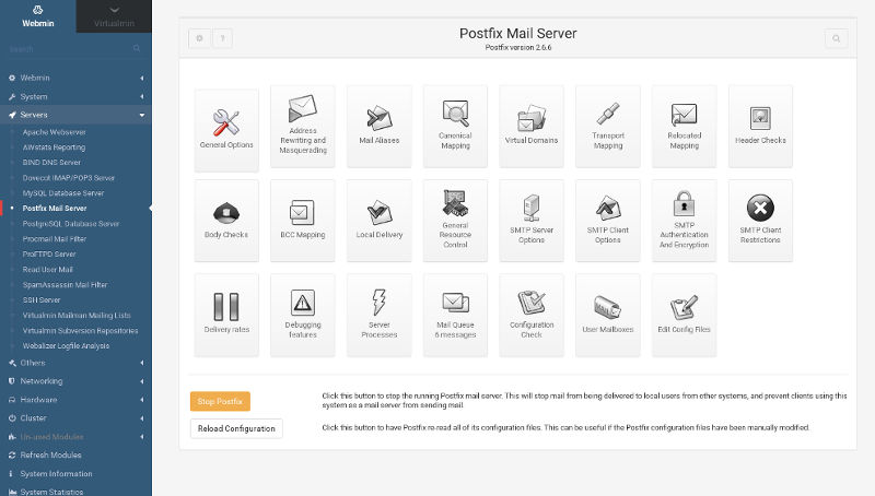 Open Server Panel web панель. Web control ru