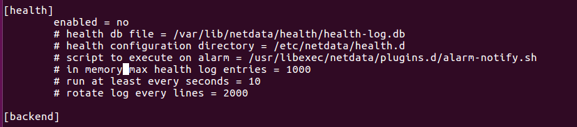 netdata disable health checking alerts