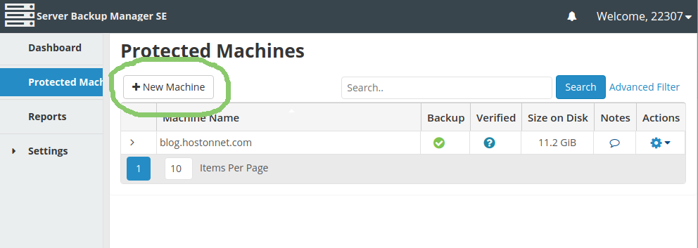 Add New Server in R1Soft Backup Manager