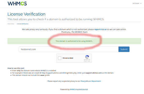 whmcs license verification