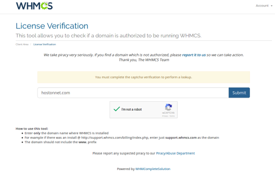 whmcs license