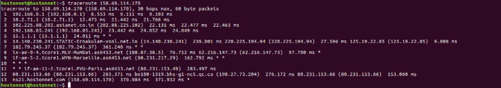 What Is The Equivalent Of The tracert DOS Command HostOnNet