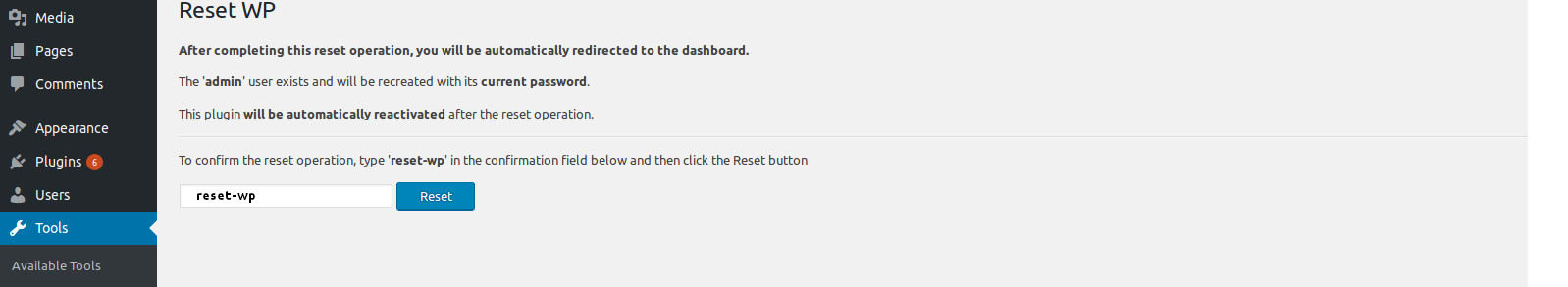 reset-wp