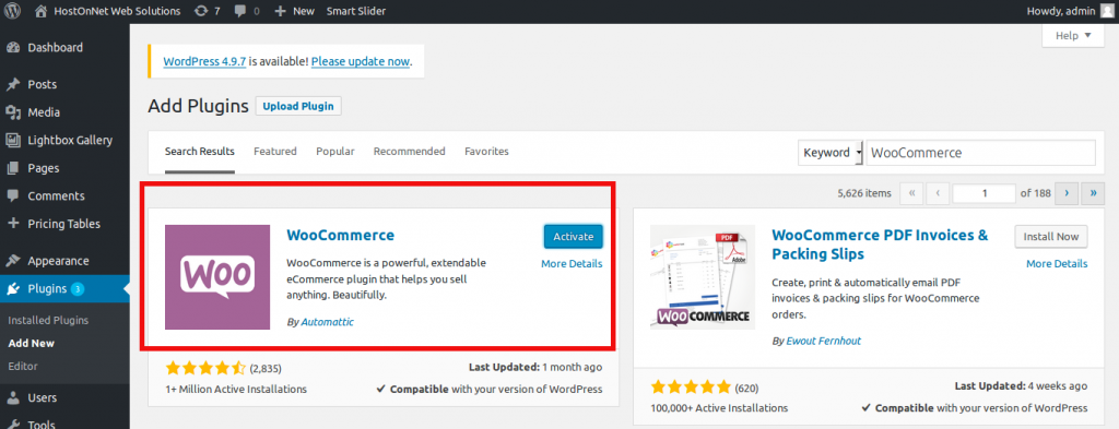 How to Install the WooCommerce Plugin on WordPress | HostOnNet.com