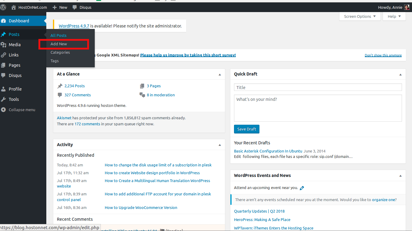 How to Add a New Post in WordPress HostOnNet com