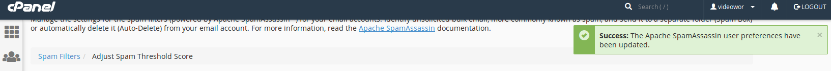 apache spamassassin score