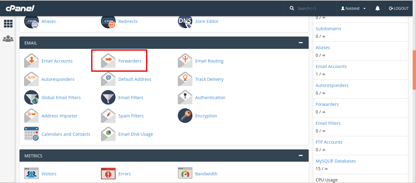 download cpanel email